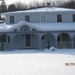 Home finished with exterior insulated