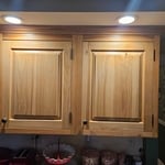Hickory cabinets.