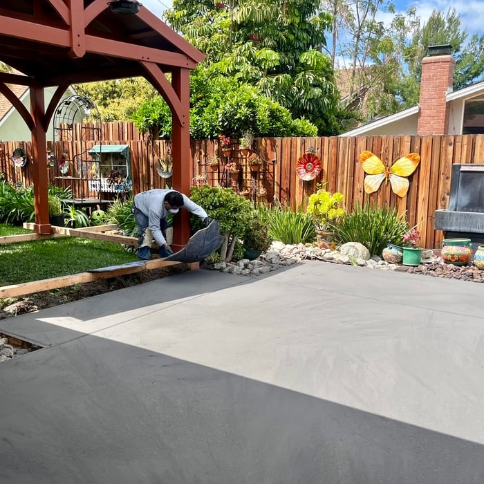 Finished outdoor patio remodel.