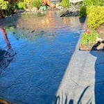 Finished concrete patio.