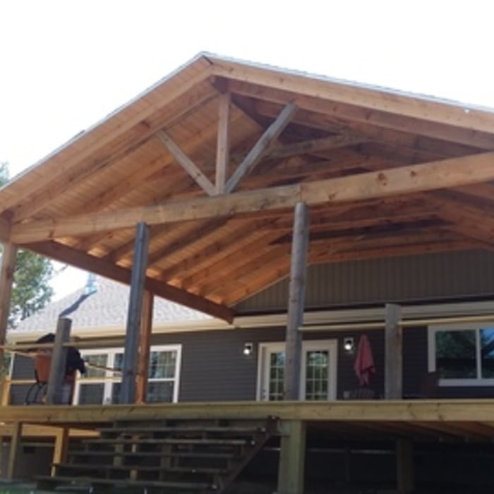 new deck with open beam r