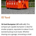 10 Yard Roll Off