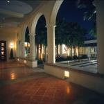 Traditional Patio - Red Grey Large Patio With Arched Entries