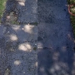 Driveway before/after