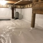 Crawlspace material installed