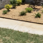 Flowerbed and metal edging