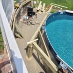 Pool decking.