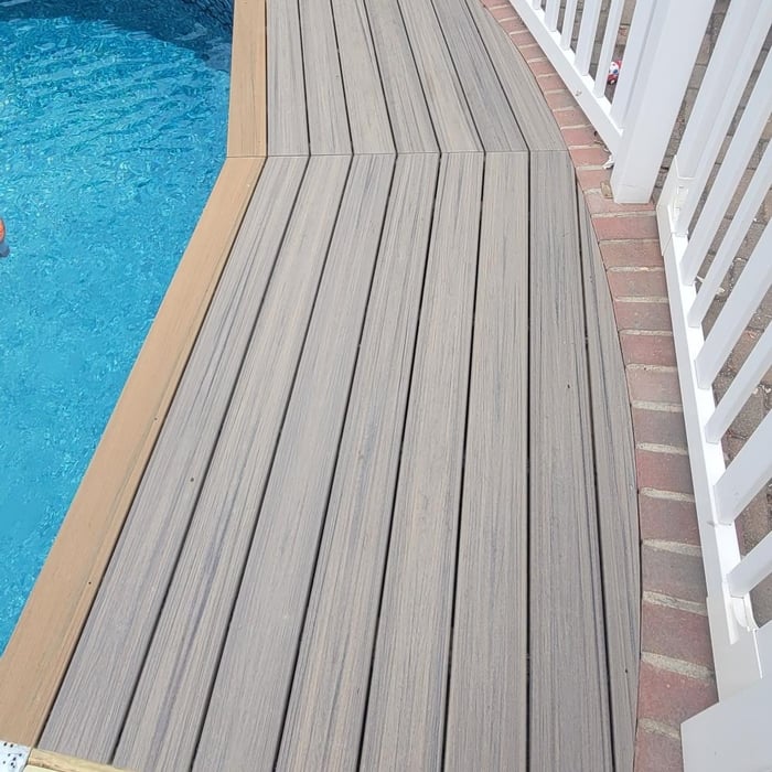 Pool decking.