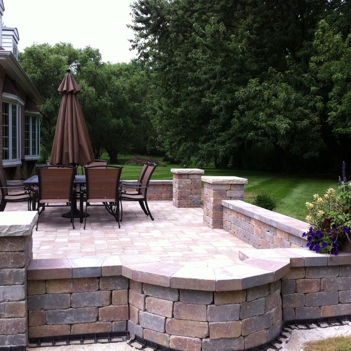 Traditional Patio - Stone Sunny Outdoor Patio Dining Table And Chairs