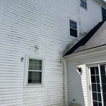 Side of home above deck