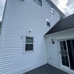 Side of home above deck