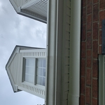 Gutter during cleaning