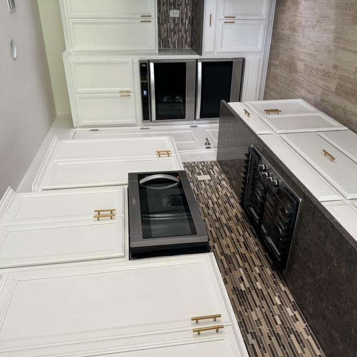 After cabinet refurbishing