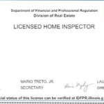 Home inspector license