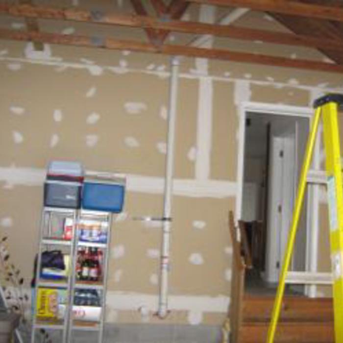 interior pipe in garage