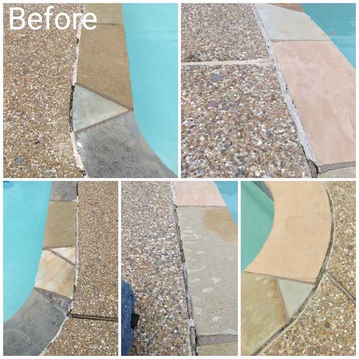 Pool grout repair