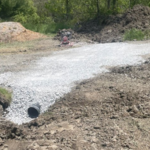 Drainage stone install