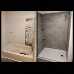 Tub to shower