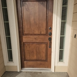 Stain front door