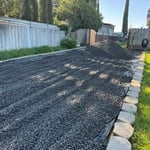 Black rock for driveways