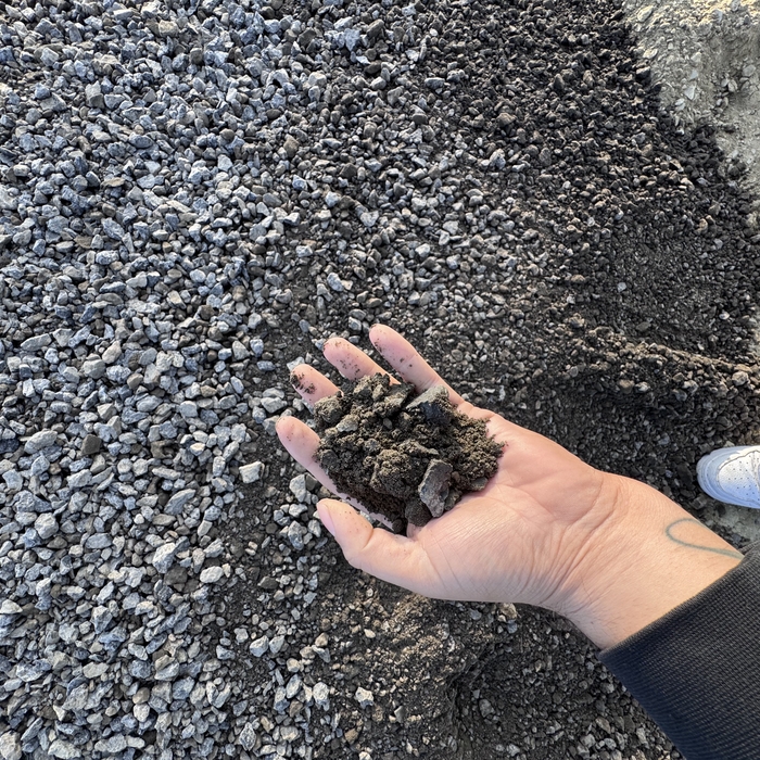 Black rock for driveways