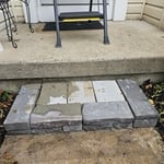 Front step installation