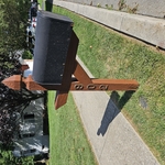 Stained mailbox post