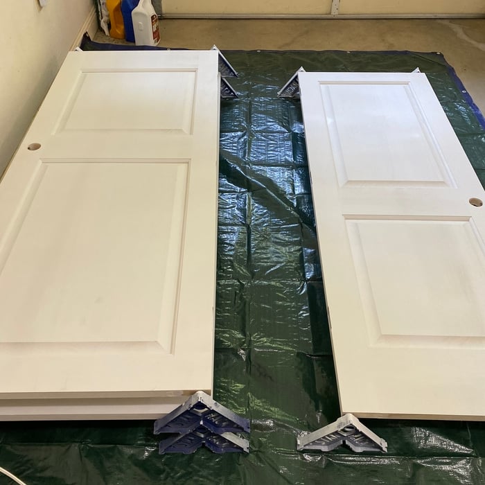 Custom poplar slab door