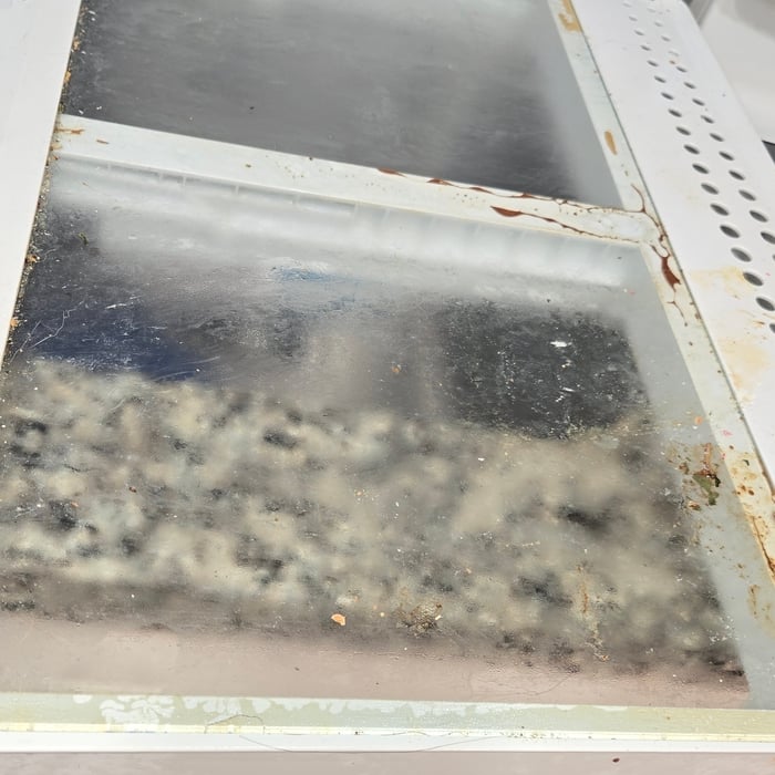 Glass shelf before