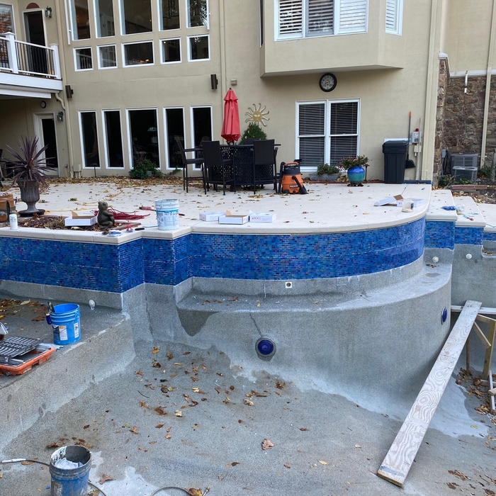 Pool tile remodle