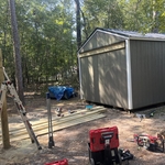 Lean-to off shed