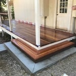 Red wood deck