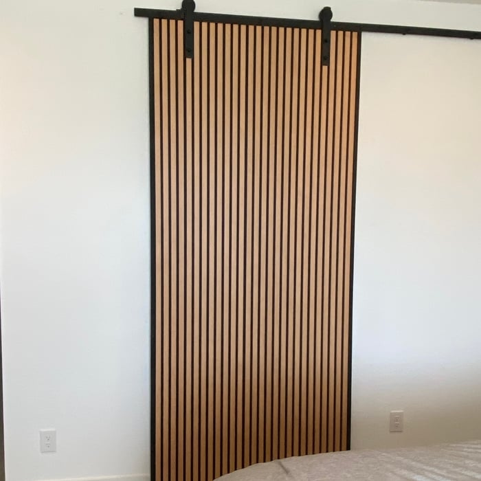 modern track mounted door