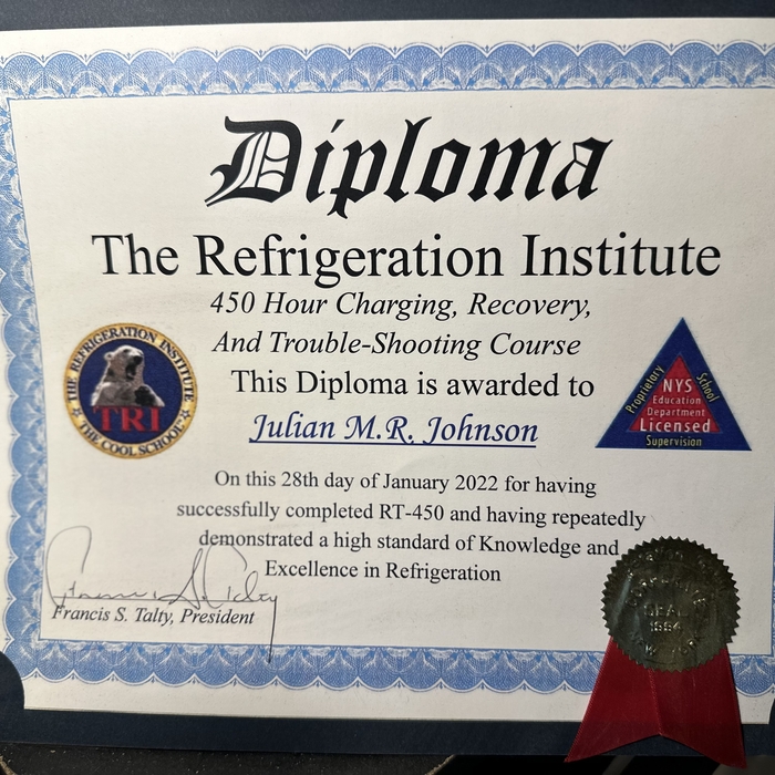 Hvac/R Cert.