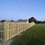 Shadow box PT fence