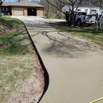 Concrete driveway