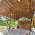 Stain back patio