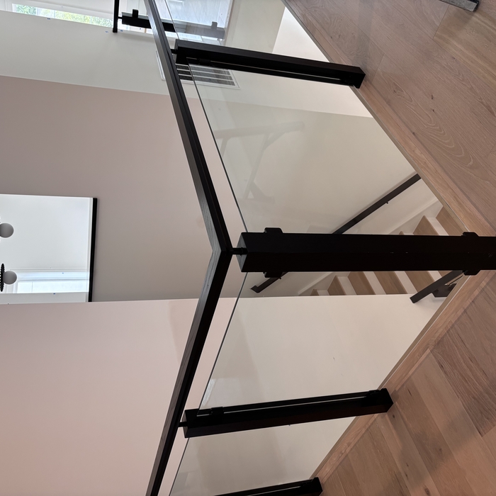glass rail stairs