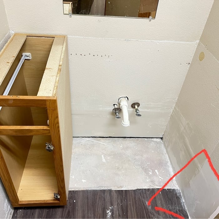 vanity installation