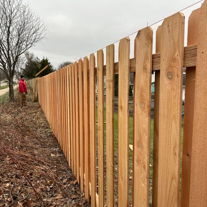 Custom wood fencing