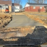 Concrete driveway