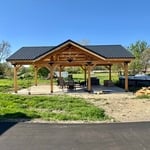 Post and beam pavilion