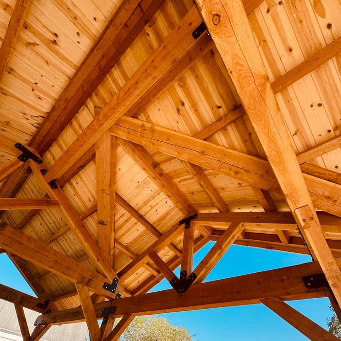 Post and beam pavilion