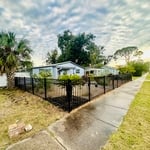 Black aluminum front yard