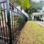 Black aluminum front yard