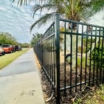 Black aluminum front yard