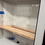 Custom floating shelves