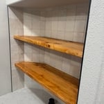 Custom floating shelves