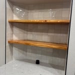 Custom floating shelves