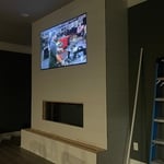 Custom Fireplace&frame TV